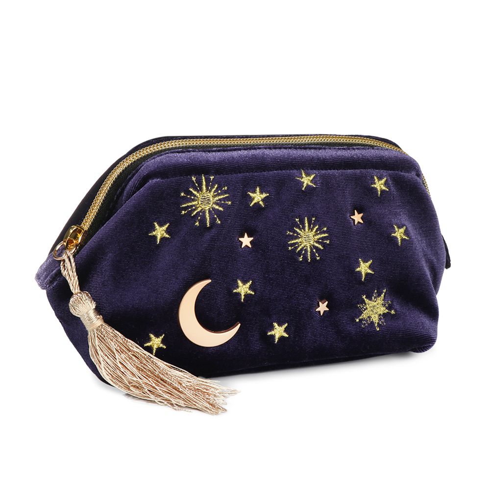 Ysl Beauty Makeup Bag - 和風ベルベット化粧品バッグ大容量ポータブル口紅化粧品収納ジュエリーネイビーベルベットタッセル化粧品バッグ