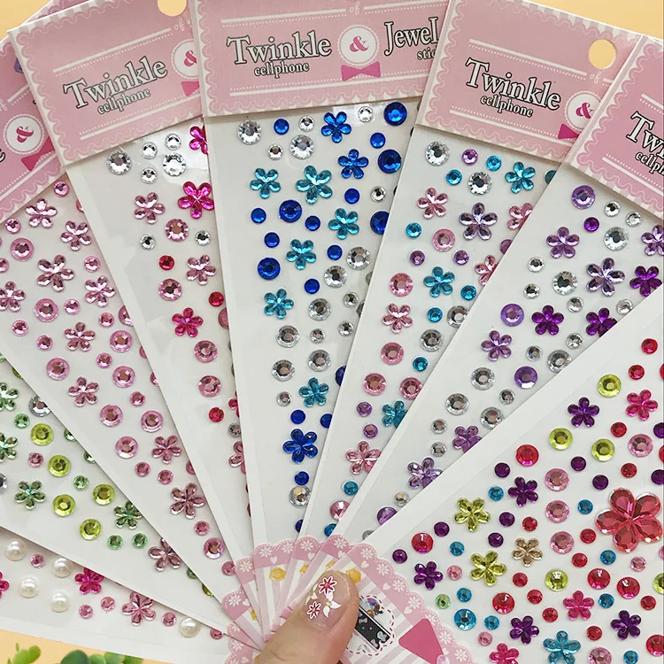 Beauty Gems Makeup - 子供のためのアクリルクリスタルとダイヤモンドの絵,フェイスジュエリー,創造的な子供の色,絵画の装飾,化粧品,アートステージ