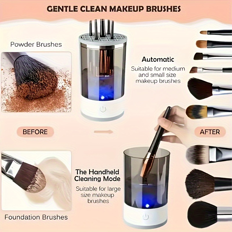 自動電動メイクブラシクリーナー USBプラグ式 ポータブルア - Makeup Brush Set のレビューと価格