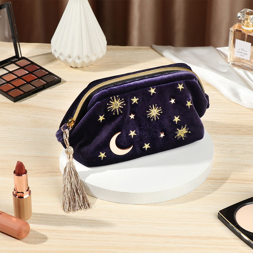 和風ベルベット化粧品バッグ大容量ポータブル口紅化粧品収納ジュ - Ysl Beauty Makeup Bag のレビューと価格