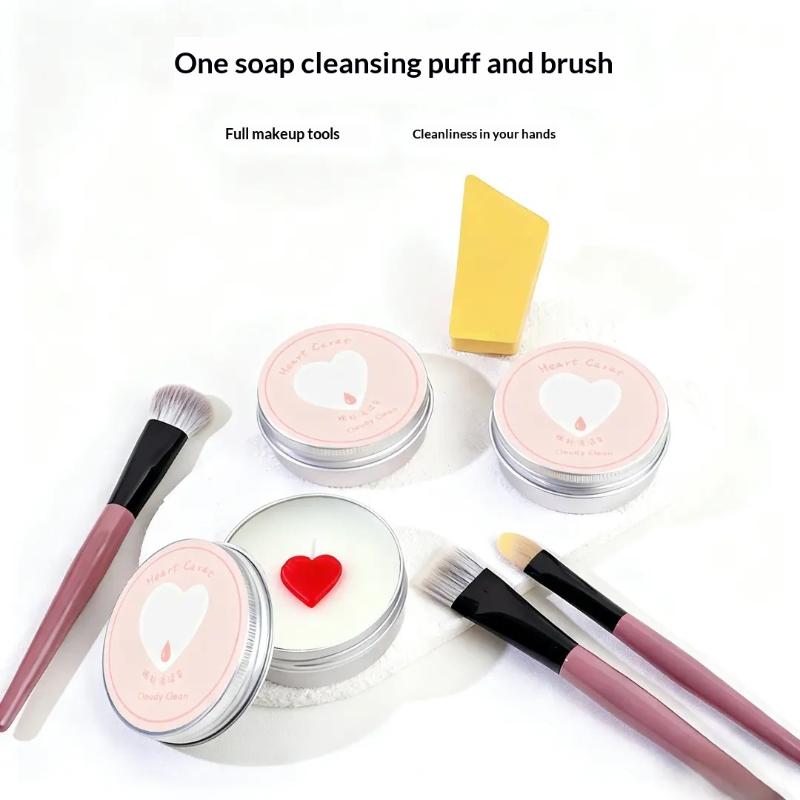 SUキュートハート型メイクブラシ洗浄石鹸100g シリコンパ - Cosmetic Sponge のレビューと価格