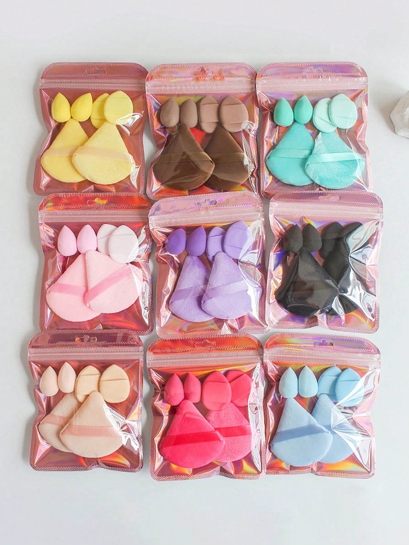 6個入りレーザーバッグ三角パウダーパフ、ビューティーエッグセ - Beauty Makeup Egg のレビューと価格
