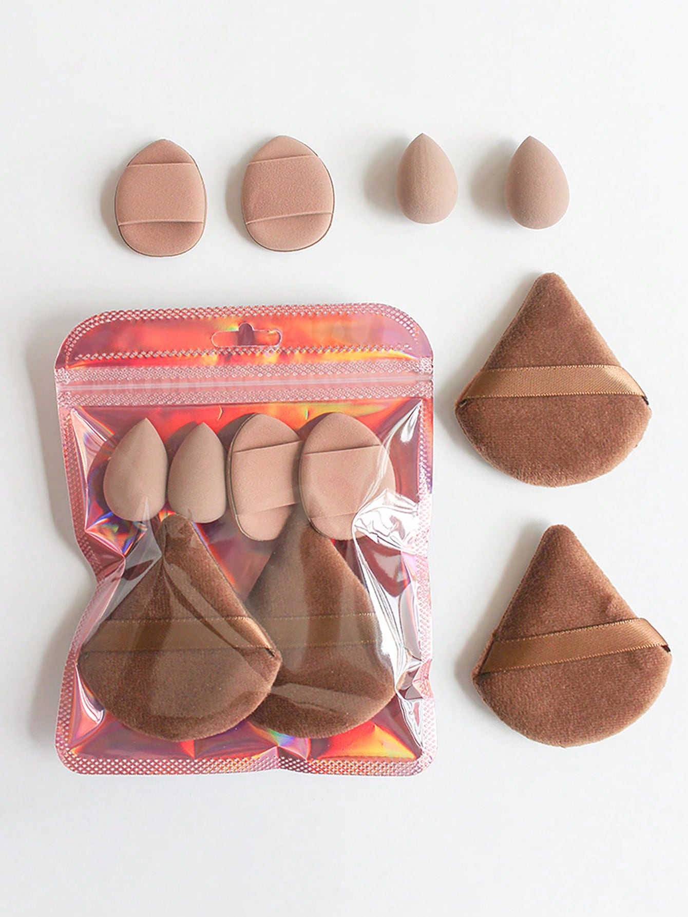 6個入りレーザーバッグ三角パウダーパフ、ビューティーエッグセ - Beauty Makeup Egg のレビューと価格