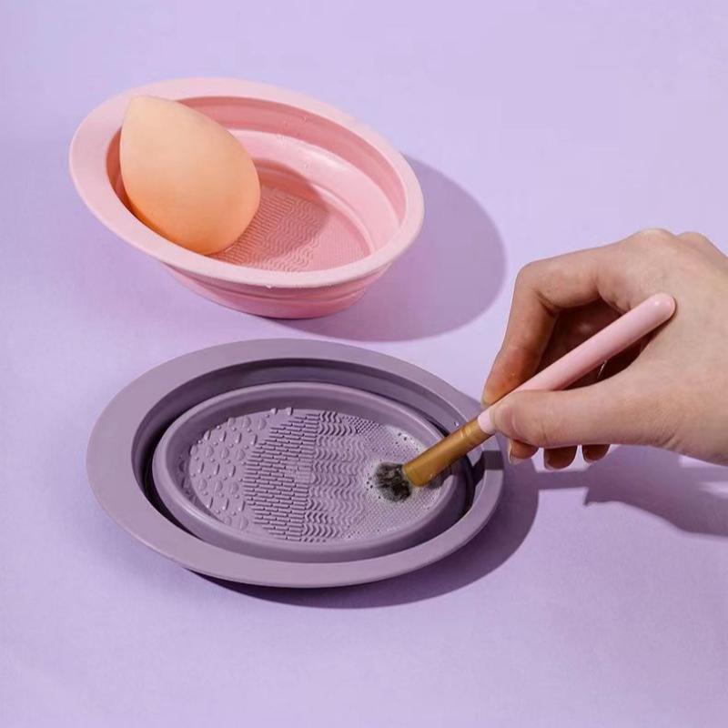 折りたたみ式パウダーパフ洗浄ボウル アイシャドウブラシ洗浄マ - Makeup Brush Set のレビューと価格