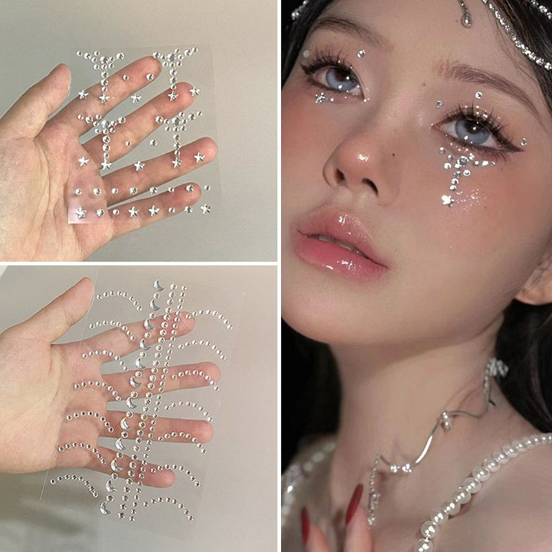 DIYアイフェイス用粘着式メイクアップ一時的なタトゥービュー - Beauty Gems Makeup のレビューと価格