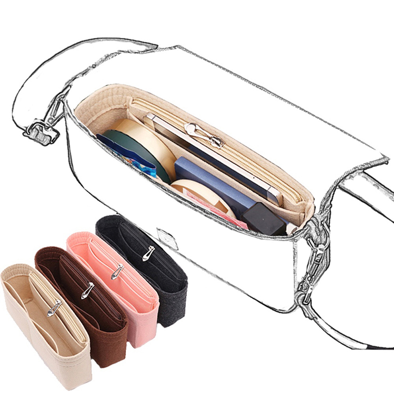 フェルトインサートバッグオーガナイザー、メイクアップオーガナ - Ysl Beauty Makeup Bag のレビューと価格