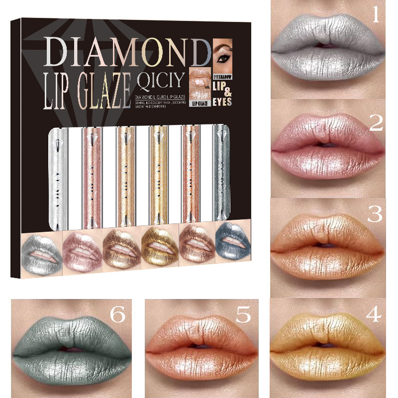 6色シマーリップグロス多用途カメレオンリキッドアイシャドウグ - Eyeshadow Glitter Pigment のレビューと価格