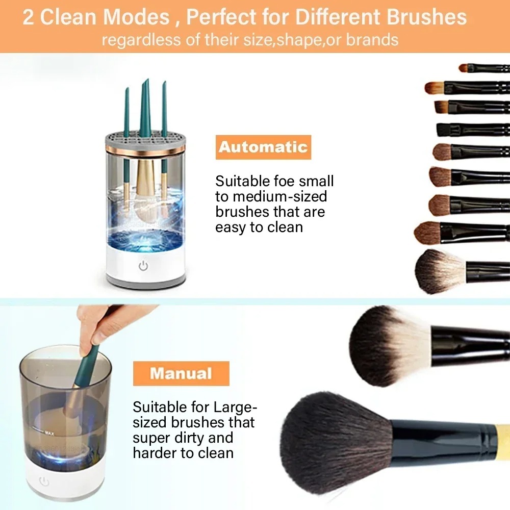自動電動メイクブラシクリーナー USBプラグ式 化粧ブラシ洗 - Makeup Brush Set のレビューと価格