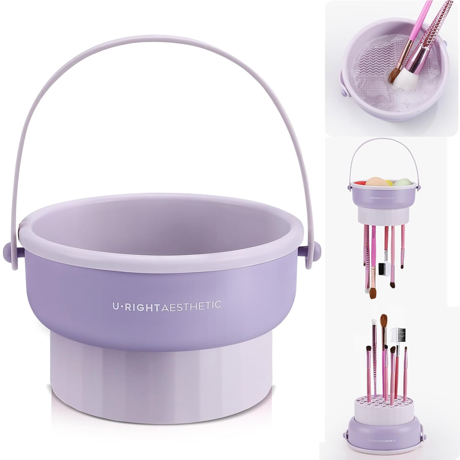 メイクブラシ洗浄ボウルビューティーエッグ洗浄ツール収納セット - Makeup Brush Set のレビューと価格
