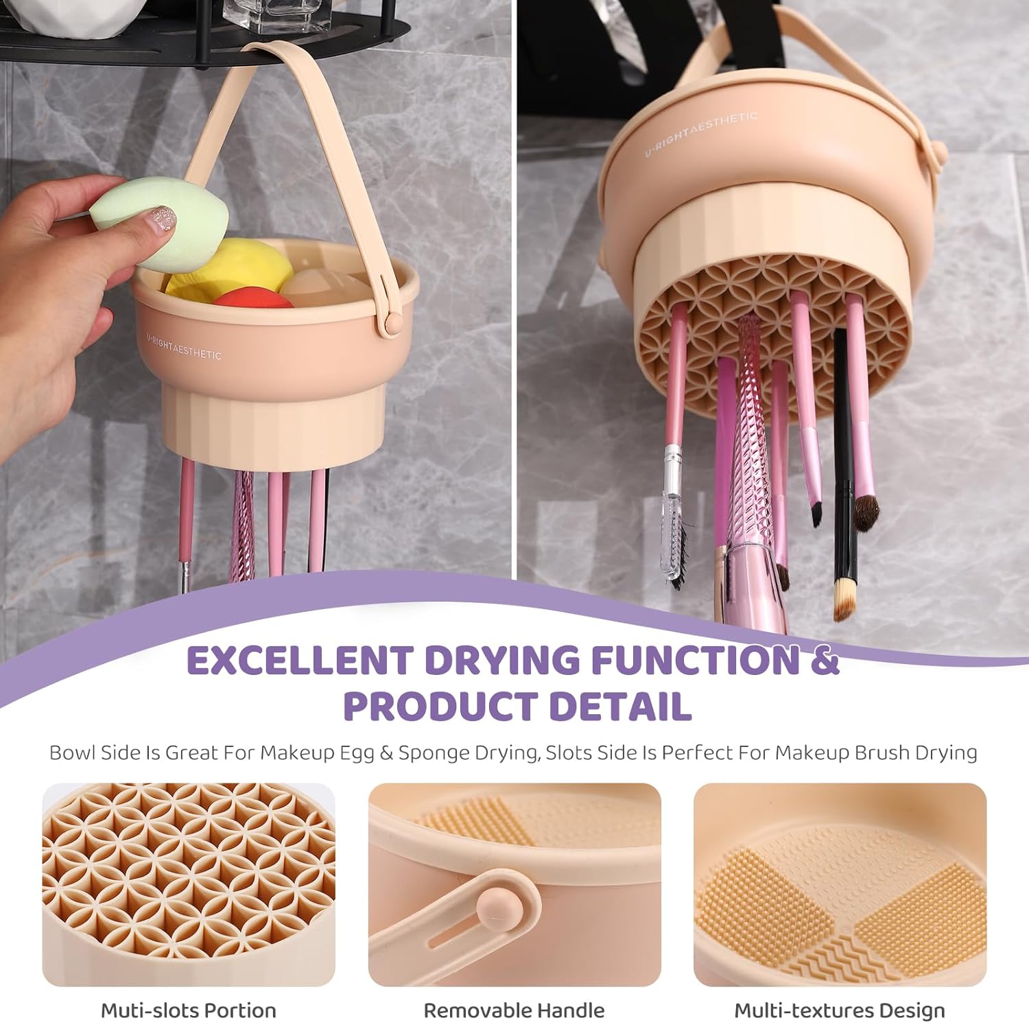 メイクブラシ洗浄ボウルビューティーエッグ洗浄ツール収納セット - Makeup Brush Set のレビューと価格