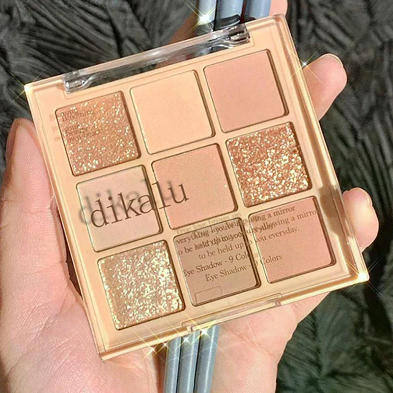 DIKALU 9 色グリッターアイシャドウパレット韓国メイク - Eyeshadow Glitter Pigment のレビューと価格