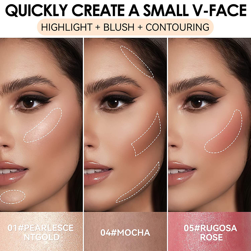 フェイスパールストーンハイライタースティック輪郭シェーディン - Beauty Gems Makeup のレビューと価格