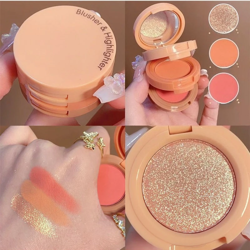 3 in 1 ブラッシュハイライターパレット - 三層一体型 - Eyeshadow Glitter Pigment のレビューと価格
