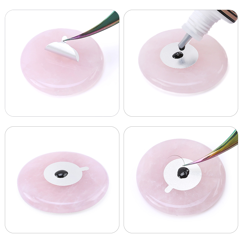 つけまつげ用接着剤パレット,メイクアップアクセサリー,翡翠石 - Beauty Gems Makeup のレビューと価格