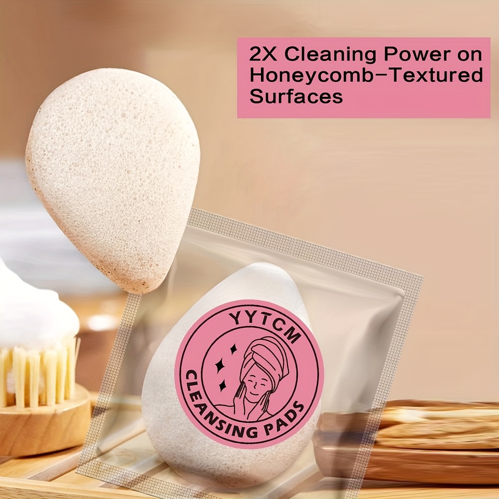 クルミ種子こんにゃく洗顔スポンジ、天然洗顔パフ、メイク落とし - Cosmetic Sponge のレビューと価格