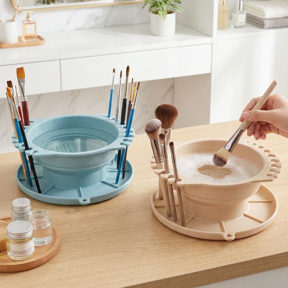 シリコーン素材のメイクブラシクリーニングボウルドライクリーニ - Makeup Brush Set のレビューと価格