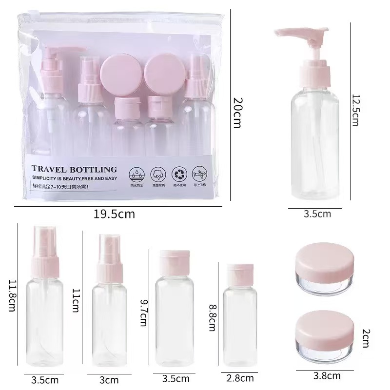 7個入りトラベルボトルバッグ洗浄セット、化粧品シャンプーボデ - Setting Spray のレビューと価格