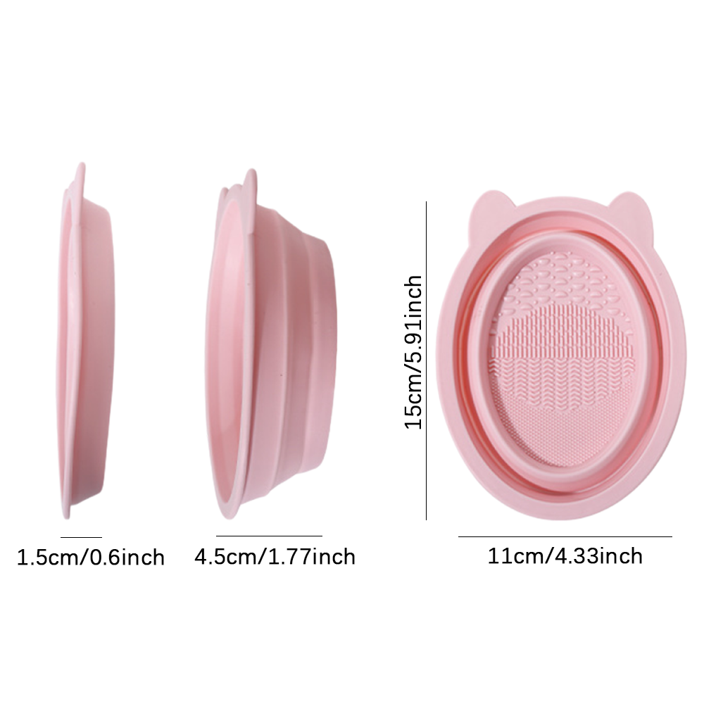 折りたたみ式シリコン製メイクブラシ洗浄ボウル ポータブルコス - Cosmetic Sponge のレビューと価格