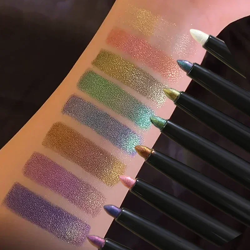 マルチクロームアイライナーペン持続光沢のあるメタリックアイシ - Eyeshadow Glitter Pigment のレビューと価格