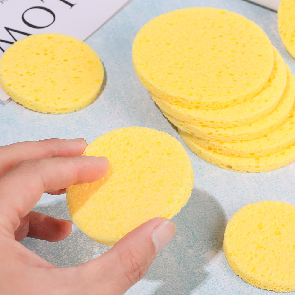 10 個 6-9 センチメートルイエローフェイスラウンドメイ - Cosmetic Sponge のレビューと価格