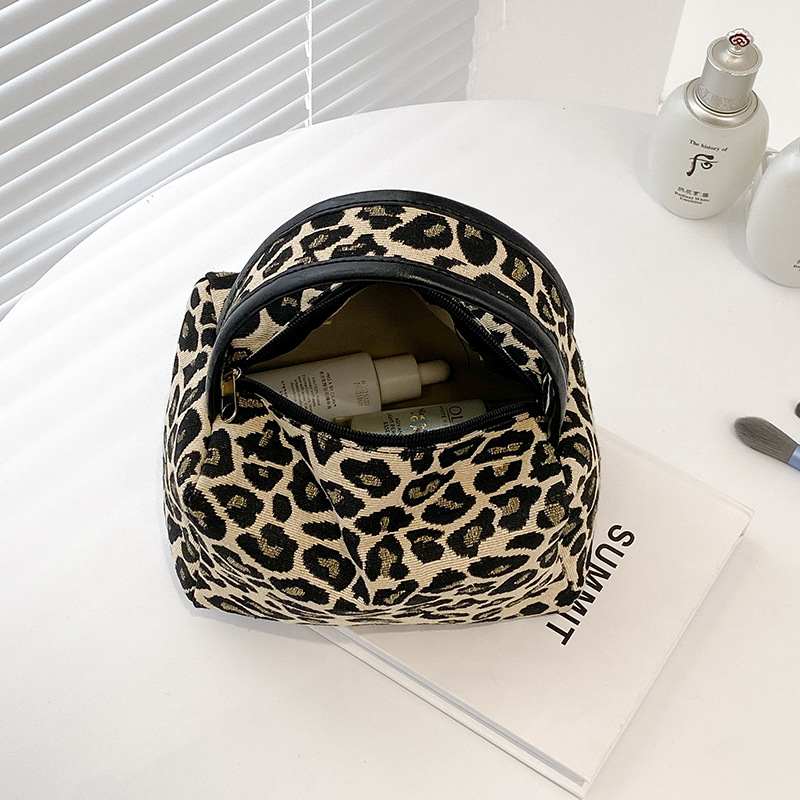 大容量の豪華なヒョウ柄のメイクアップバッグ,キャンバス,ジッ - Ysl Beauty Makeup Bag のレビューと価格