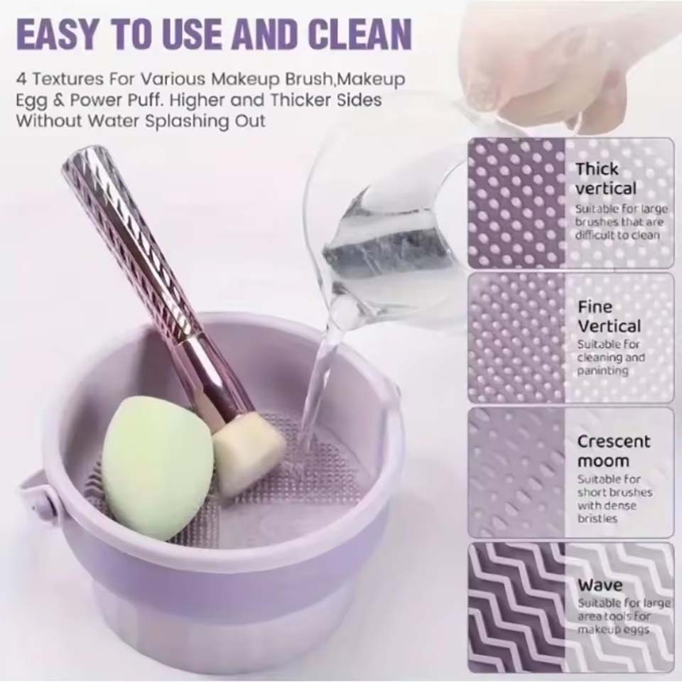 メイクブラシ洗浄ボウルビューティーエッグ洗浄ツール収納セット - Makeup Brush Set のレビューと価格