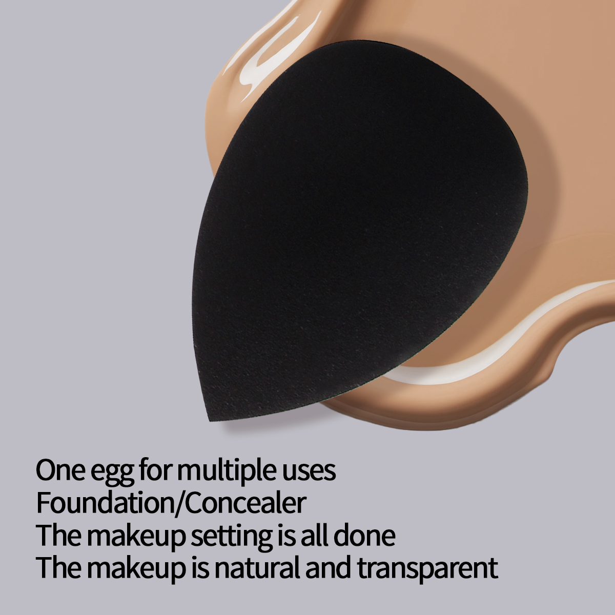 多機能ベストセラー黒色メイクアップスポンジビューティーエッグ - Beauty Makeup Egg のレビューと価格