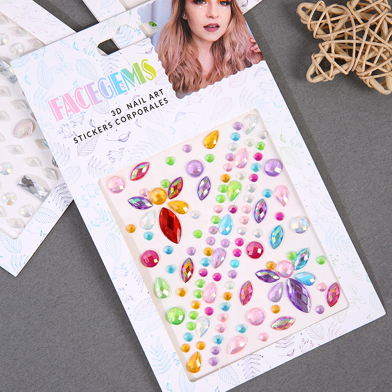 自己粘着メイクダイヤモンドアイフェイスフェスティバル DIY - Beauty Gems Makeup のレビューと価格