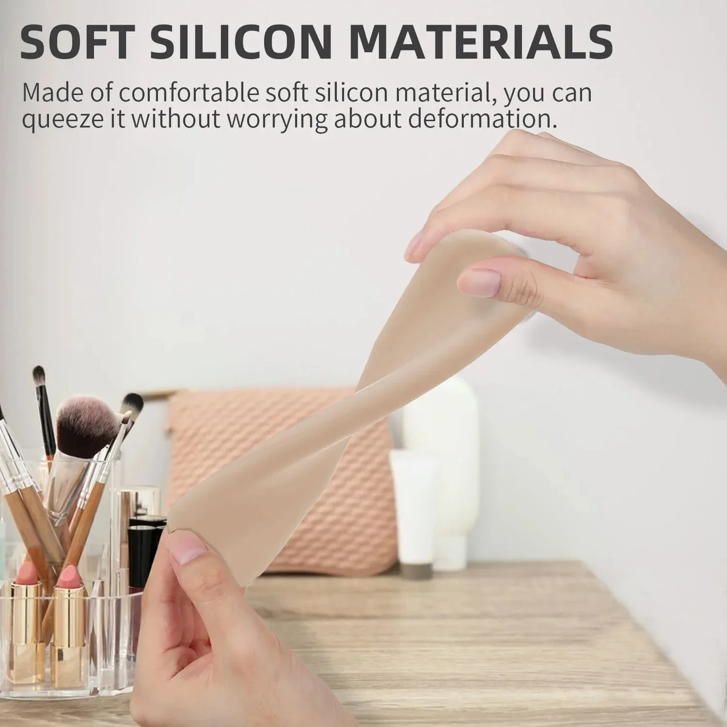 旅行化粧ブラシホルダーシリコーン化粧ブラシバッグ化粧スポンジ - Cosmetic Sponge のレビューと価格