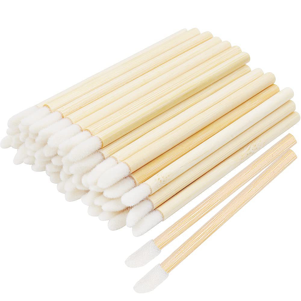 100個入り木製リップスティックアプリケーター 使い捨てリッ - Makeup Brush Set のレビューと価格
