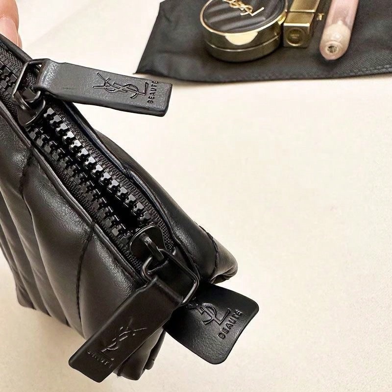 YSLのバッグ ブラックキルティングレザーシェルコスメティッ - Ysl Beauty Makeup Bag のレビューと価格