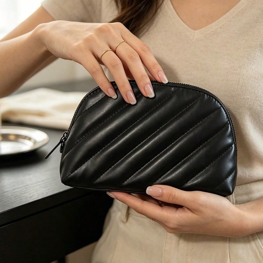 YSLのバッグ ブラックキルティングレザーシェルコスメティッ - Ysl Beauty Makeup Bag のレビューと価格