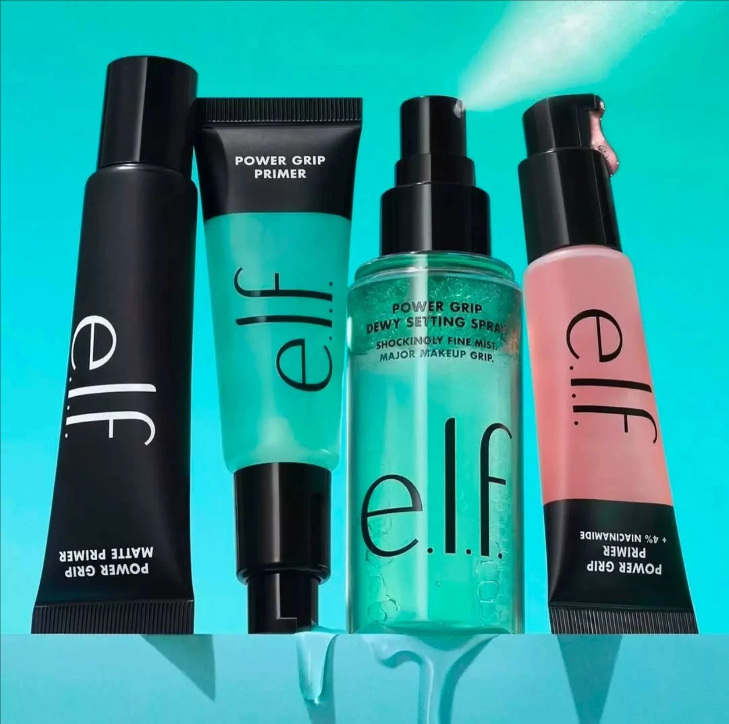 エルフ メイクアップ パワーグリップ デューイ セッティング - Setting Spray のレビューと価格