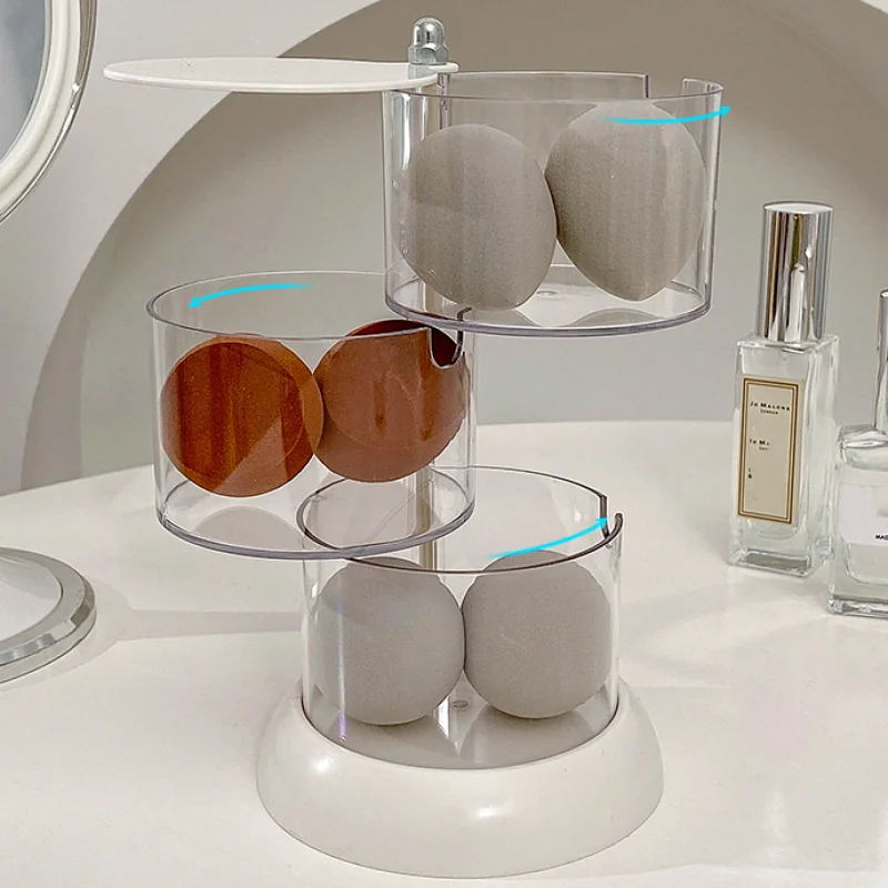 ノルディックコットンパッド収納ボックス,360度回転,メイク - Beauty Makeup Egg のレビューと価格